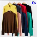 بلوز فینگر دار یقه ایستاده پاپایا (3588)